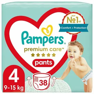 Pampers Premium Care Plienkové Nohavičky Veľkosť 4, 38 Plienok, 9kg-15kg