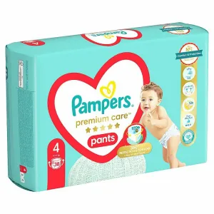Pampers Premium Care Plienkové Nohavičky Veľkosť 4, 38 Plienok, 9kg-15kg