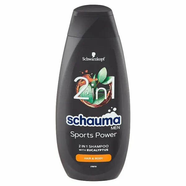 Schwarzkopf Schauma MEN sprchový gél a šampón 2 v 1 pre mužov Sports Power 400 ml