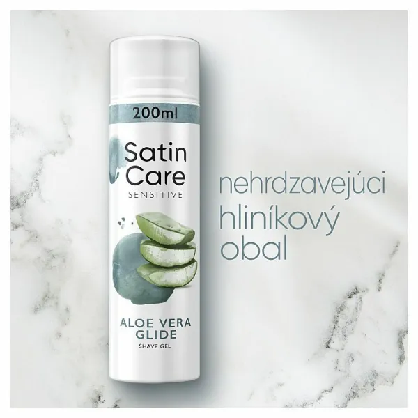 Gillette Satin Care Aloe Vera gél na holenie pre ženy 200 ml