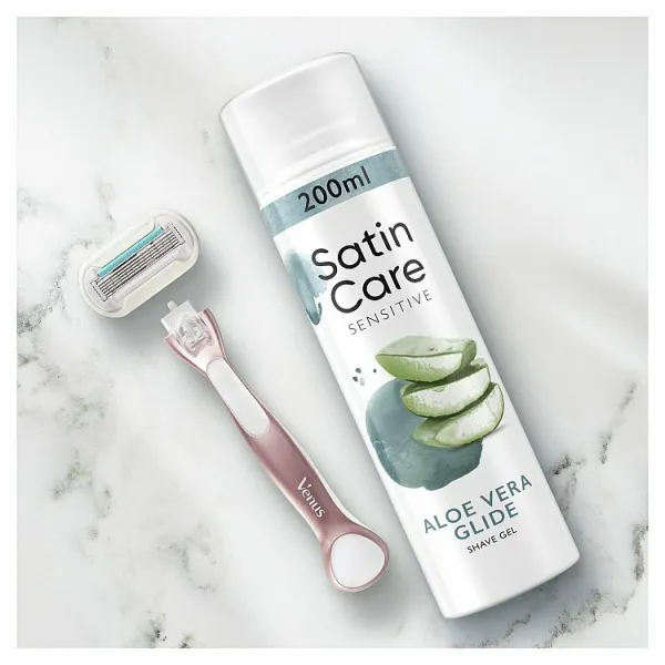 Gillette Satin Care Aloe Vera gél na holenie pre ženy 200 ml