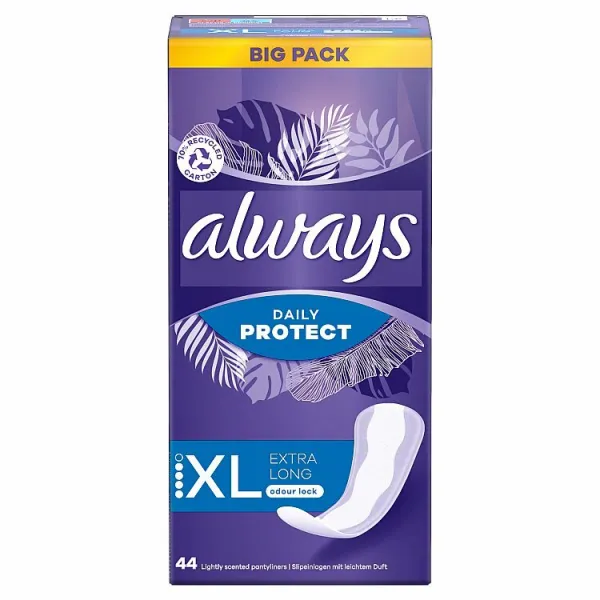 Always Dailies Long Plus Extra slipové vložky 44 ks