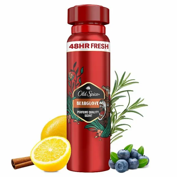 Old Spice Bearglove Dezodorant V Spreji Pre Mužov 150ml, 48 h Sviežosť a Bez Hliníka