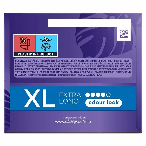 Always Dailies Long Plus Extra slipové vložky 44 ks