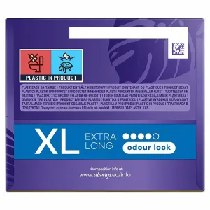Always Dailies Long Plus Extra slipové vložky 44 ks