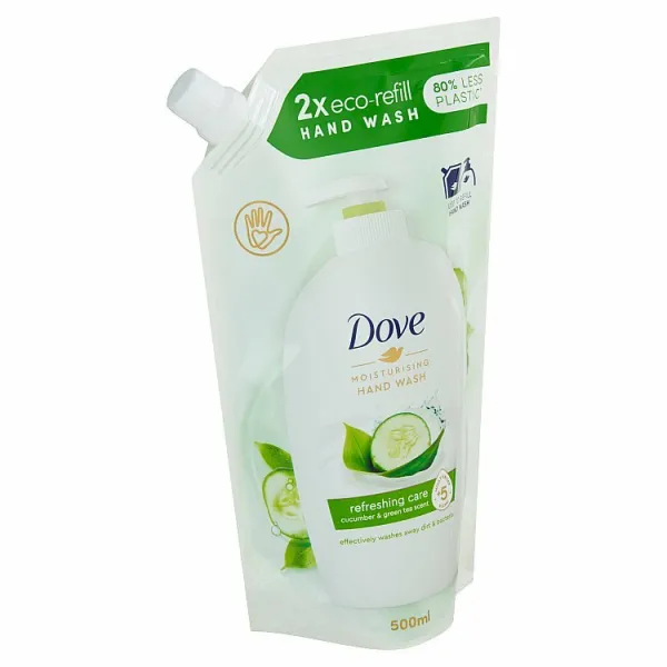 Dove Go Fresh Fresh Touch tekuté mydlo náhradná náplň uhorka a zelený čaj 500 ml