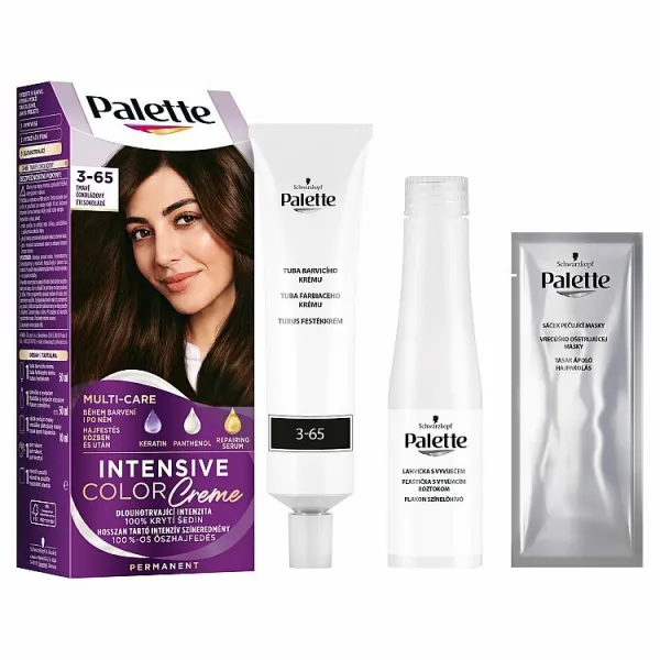 Schwarzkopf Palette Intensive Color Creme permanentná farba na vlasy odtieň 3-65 (W2) Dark Chocolate 1 ks