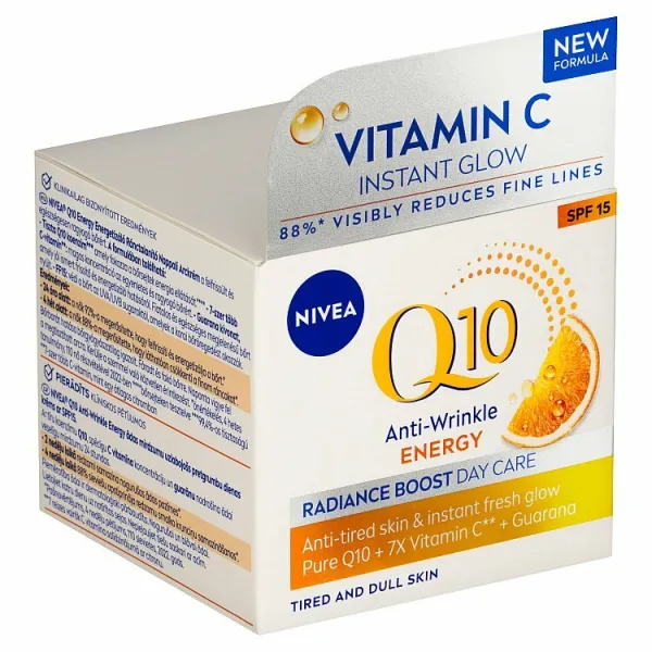 Nivea Q10 Energy Rozjasňujúci denný krém proti vráskam OF 15 50 ml