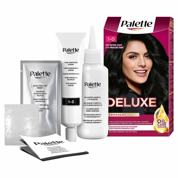 Schwarzkopf Palette Deluxe permanentná farba na vlasy odtieň 1-0 (900) Deep Natural Black 1 ks