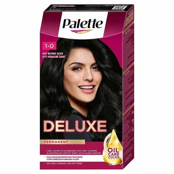 Schwarzkopf Palette Deluxe permanentná farba na vlasy odtieň 1-0 (900) Deep Natural Black 1 ks