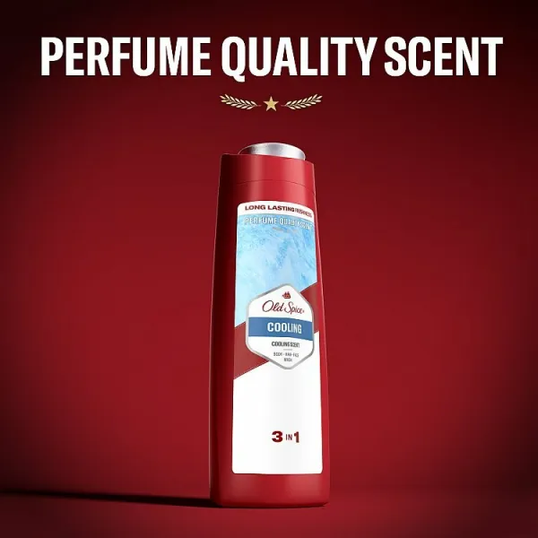 Old Spice Cooling 3 v 1 Sprchový Gél a Šampó Pre Mužov 400ml