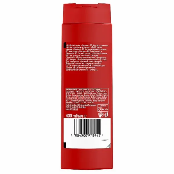 Old Spice Cooling 3 v 1 Sprchový Gél a Šampó Pre Mužov 400ml