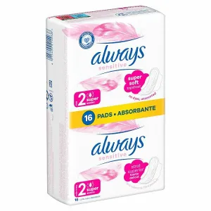 Always Platinum Super Menštruačné Vložky s Krídelkami, 16 ks