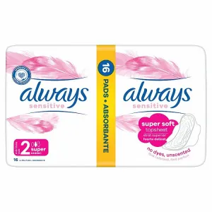 Always Platinum Super Menštruačné Vložky s Krídelkami, 16 ks