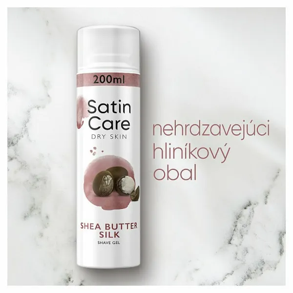 Dámsky gél na holenie Gillette Satin Care Shea Butter 200 ml