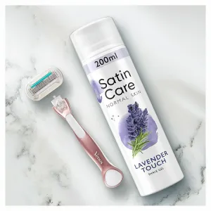Gillette Satin Care Lavender Touch gél na holenie pre ženy 200 ml