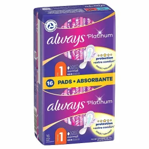 Always Platinum Normal Menštruačné Vložky s Krídelkami, 16 ks