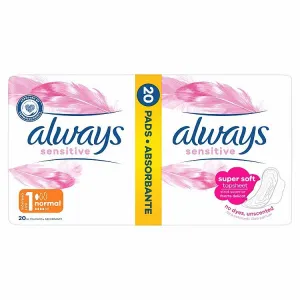 Always Platinum Normal Menštruačné Vložky s Krídelkami, 20 ks
