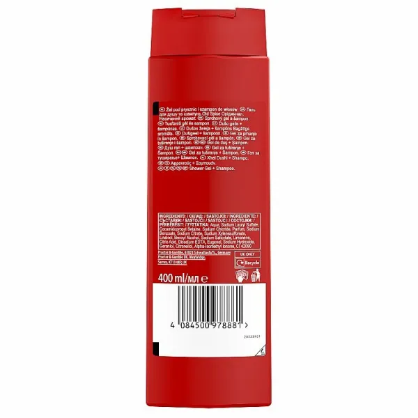 Old Spice Original 3 v 1 Sprchový Gél a Šampó Pre Mužov 400ml