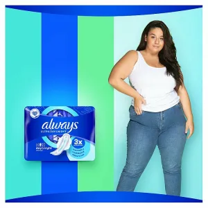Always Ultra  Hygienické Vložky Deň a noc (Veľkosť 3) Krídelká 14 ks