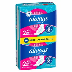 Always Ultra Deň Hygienické Vložky Long (Veľkosť 2) Krídelká 16 ks