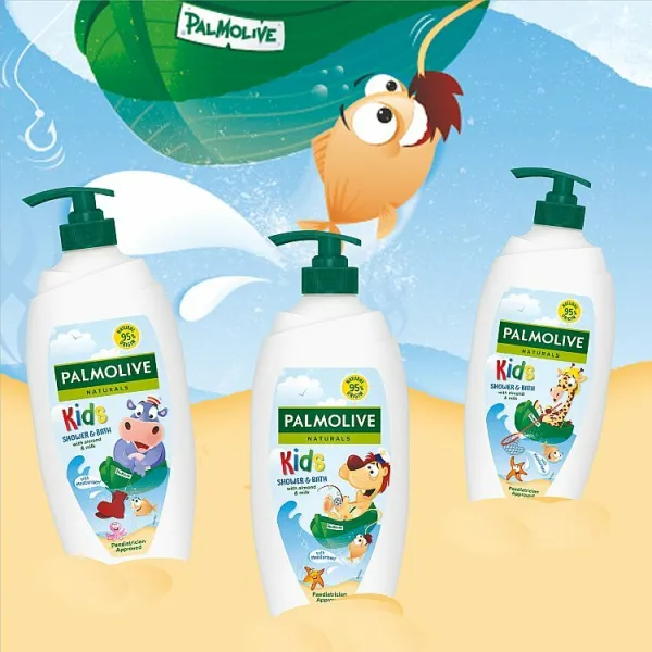 Palmolive Naturals Kids krémový sprchový gél na detskú pokožku s pumpičkou 750 ml