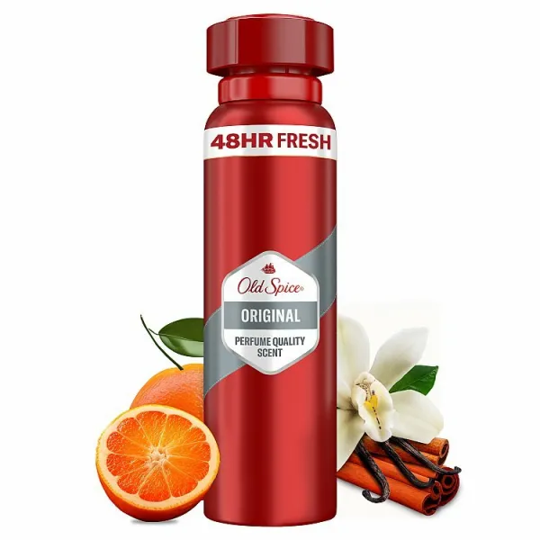 Old Spice Original Dezodorant V Spreji Pre Mužov 150ml, 48 h Sviežosť a Bez Hliníka