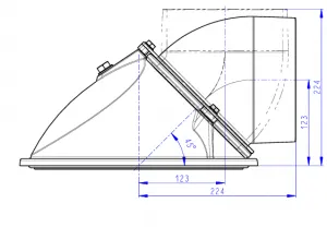 ROMOTOP - OTOČNÁ KOPULA S KOLENOM 180  D3 KPL 180