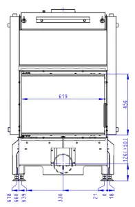 ROMOTOP DYNAMIC W 2G 66.50.01 - krbová vložka s teplovodným výmenníkom a dvojitým presklením DW2M 01