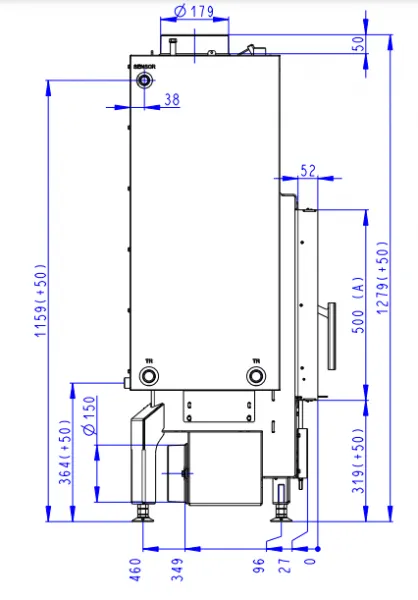 ROMOTOP DYNAMIC W 2G 66.50.01 - krbová vložka s teplovodným výmenníkom a dvojitým presklením DW2M 01