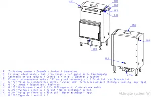 ROMOTOP DYNAMIC W 2G 66.50.01P - krbová vložka rovná s trojitým presklením a teplovodným výmenníkom DW2M 01P