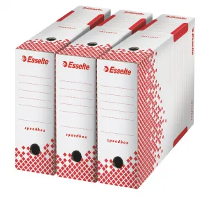 Archívny box Esselte Speedbox 100mm biely/červený