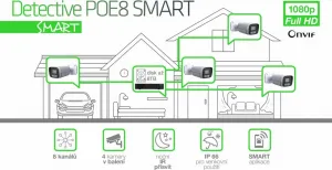Evolveo Detective Kamerový systém POE8 SMART DET-POE8