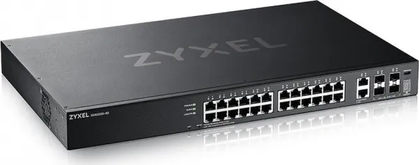 Zyxel XGS2220-30, L3 Access Switch, 24x1G RJ45 2x10mG RJ45, 4x10G SFP+ Uplink, incl. 1 yr NebulaFlex Pro