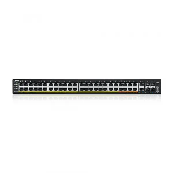 Zyxel XGS2220-54HP, L3 Access Switch, 600W PoE, 40xPoE+/10xPoE++, 48x1G RJ45 2x10mG RJ45, 4x10G SFP+ Uplink, incl. 1 yr