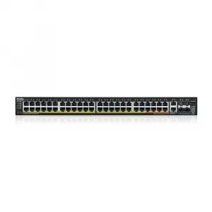 Zyxel XGS2220-54HP, L3 Access Switch, 600W PoE, 40xPoE+/10xPoE++, 48x1G RJ45 2x10mG RJ45, 4x10G SFP+ Uplink, incl. 1 yr