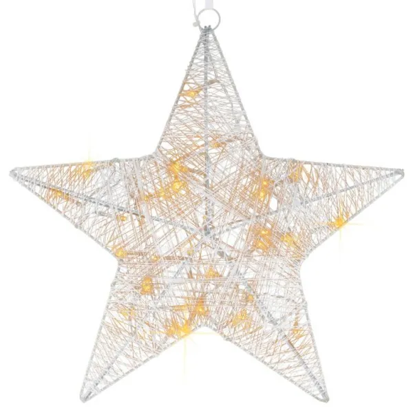 Nexos 28302 Vianočná dekorácia - vianočná hviezda - 35 cm, 30 LED diód