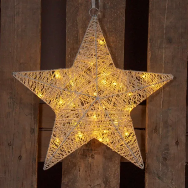 Nexos 28302 Vianočná dekorácia - vianočná hviezda - 35 cm, 30 LED diód