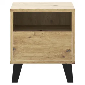 Nočný stolík, dub artisan, BOGAN NEW 1S
