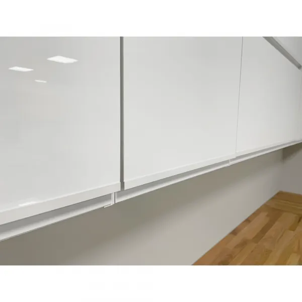 Rohová univerzálna kuchynská linka 320x200, biela vysoký lesk HG/biela FLOT