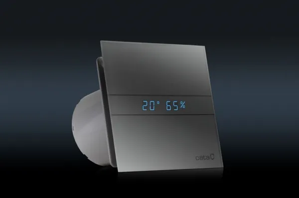 CATA - E-100 GTH kúpeľňový ventilátor axiálny s automatom, 4W/8W, potrubie 100, biela 00900200