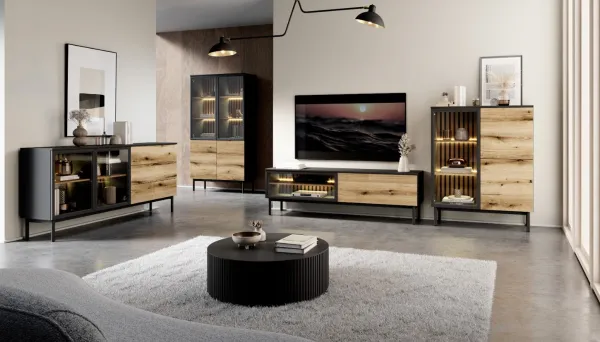 ArtLas Komoda TONG 150 2D3S | s LED osvetlením