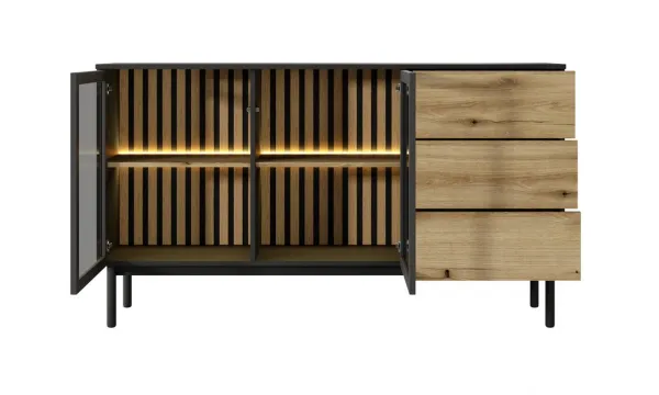 ArtLas Komoda TONG 150 2D3S | s LED osvetlením