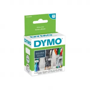 Dymo papierové štítky 25mm x 13mm, biele, multifunkčné, snímateľné, 1000 ks, 11353, S0722530 11353
