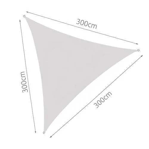 JAKS Nepremokavá slnečná plachta 3 x 3 x 3 m šedá