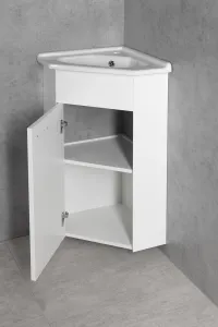 ZOJA umývadlová skrinka rohová 39x74x39 cm, biela 50345