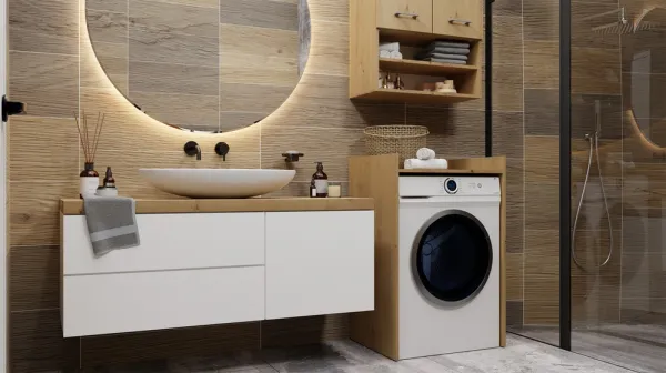TP Living Kúpeľňová skrinka nad práčku Hudson dub artisan