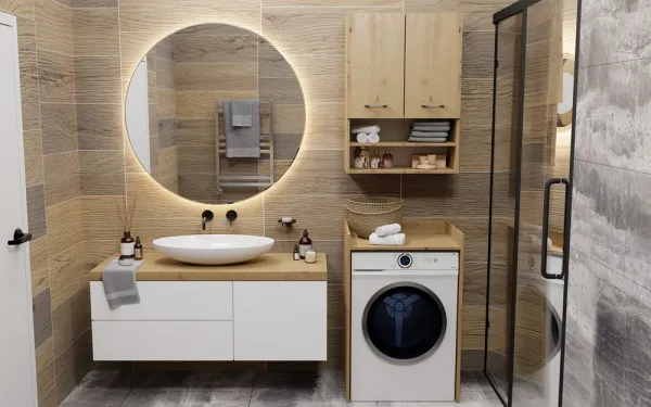 TP Living Kúpeľňová skrinka nad práčku Hudson dub artisan