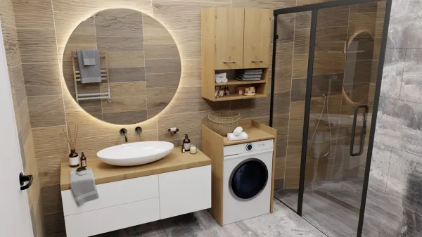 TP Living Kúpeľňová skrinka nad práčku Hudson dub artisan