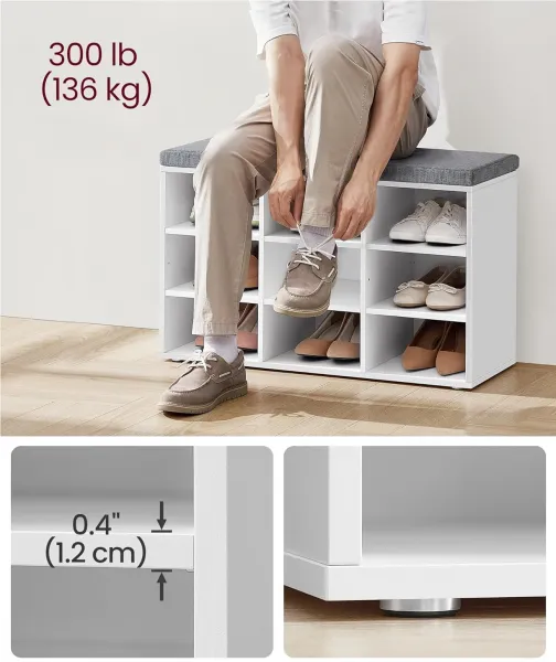 SONGMICS Topánkovník Vasagle Endersen 78 cm biely